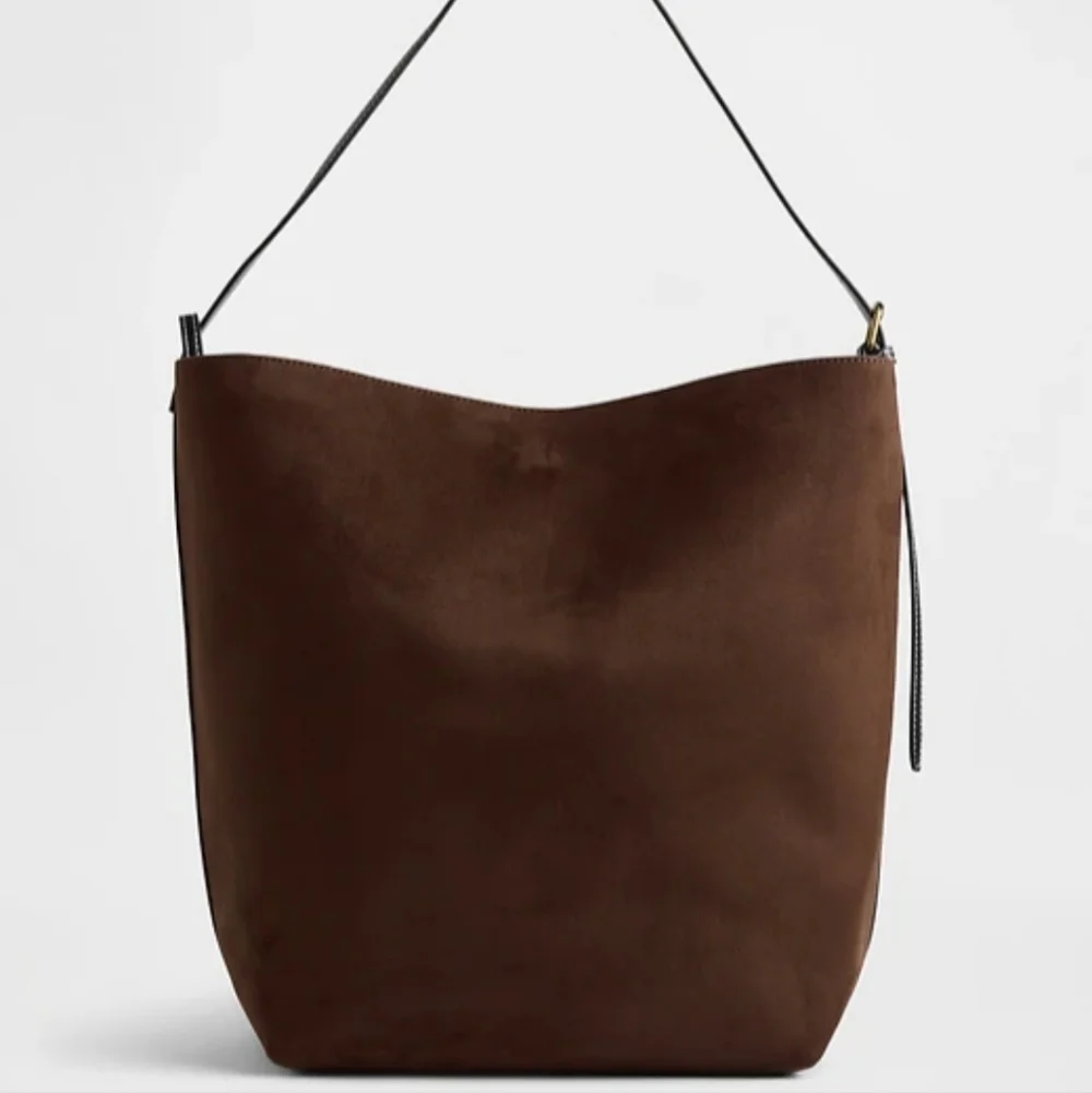 GAP Brown Vegan Suede Bucket Bag.